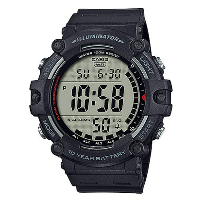 Casio Large LCD Digital Wristwatch Adult Mens Black