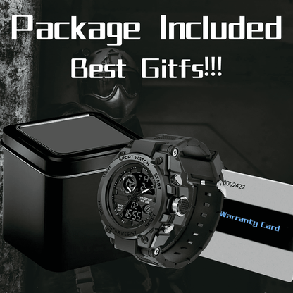 Findtime Men's Military Watch Outdoor Sports Electronic Watch Tactical Army Wristwatch LED Stopwatch Waterproof Digital Analog Watches
