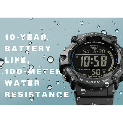 Casio Large LCD Digital Wristwatch Adult Mens Black