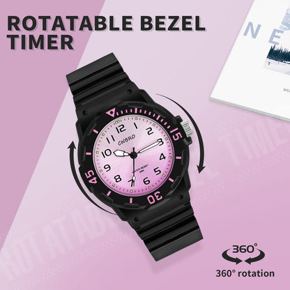 Findtime Women's Wrist Watches Nurse Watches with Second Hand for Women Waterproof Easy Read Dial Minimalist Basic Watch Luminous Nursing Watch for Women Gold Black Green White Pink