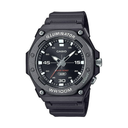 Casio Mens Analog 3-Hands Heavy Duty Wristwatch, Black