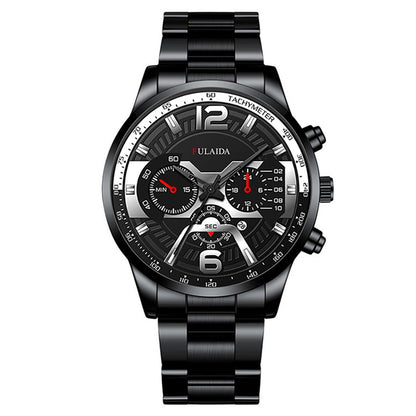 JIaleilei Fashion Sport Men's Stainless Steel Case Steel Band Quartz Analog Wrist Watch A1000m-1bvt
