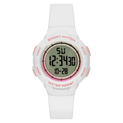 Time and Tru Women's White  Digital Sport Wristwatch (FMDOTT086)
