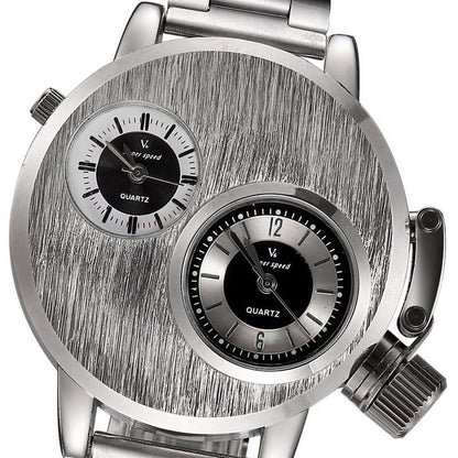 Minute Watch New Mens Stainless Steel Date Sport Quartz Analog Wrist Watch
